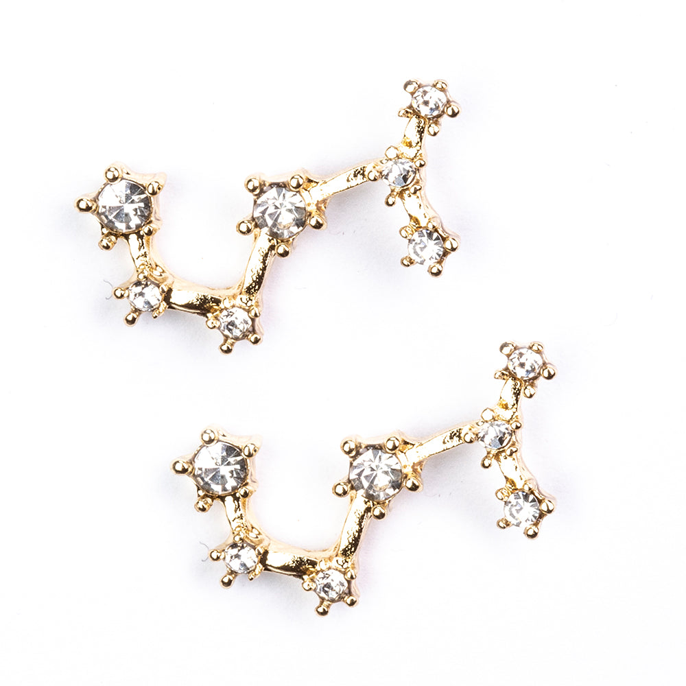 Escorpião Brincos de Liga de Ouro com Cristal Emporia® Branco 3 