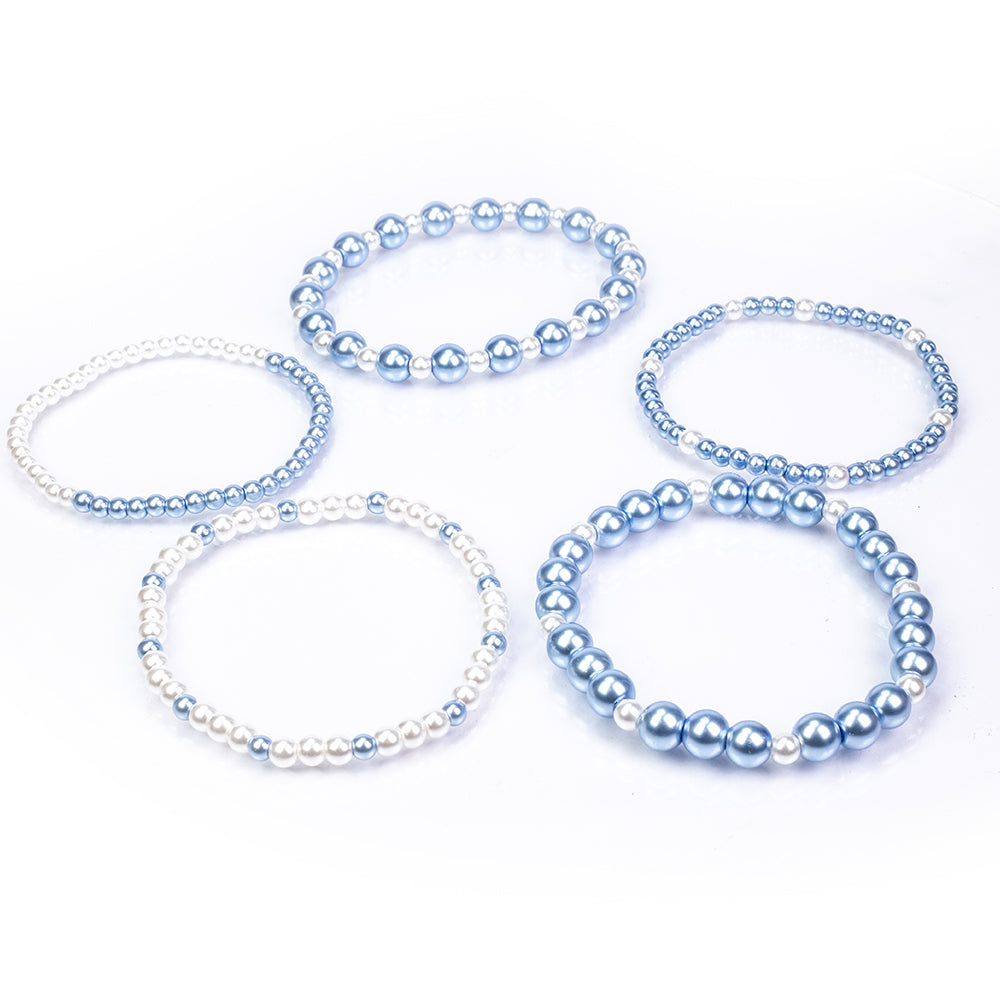 Conjunto Conta com Pérola de Vidro ( Pulseira ) 1 