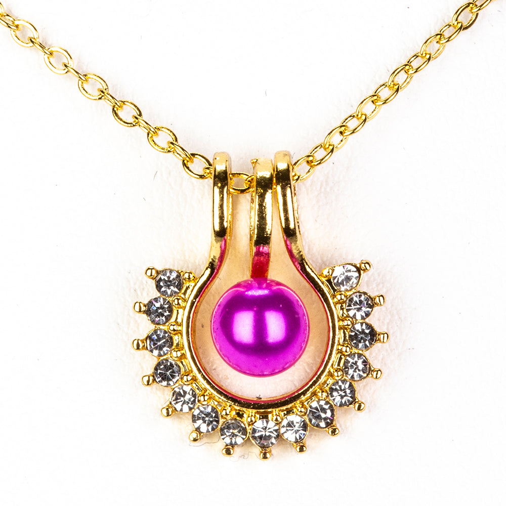 Conjunto de Liga de Ouro com Pérola de Água Doce Branca e Cristal Emporia® Branco ( Colar+Brincos+Pendente )