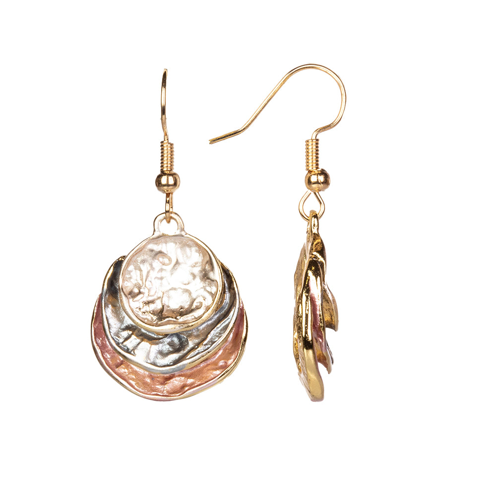 Conjunto de Liga de Ouro com Esmalte ( Colar+Brincos+Pendente )