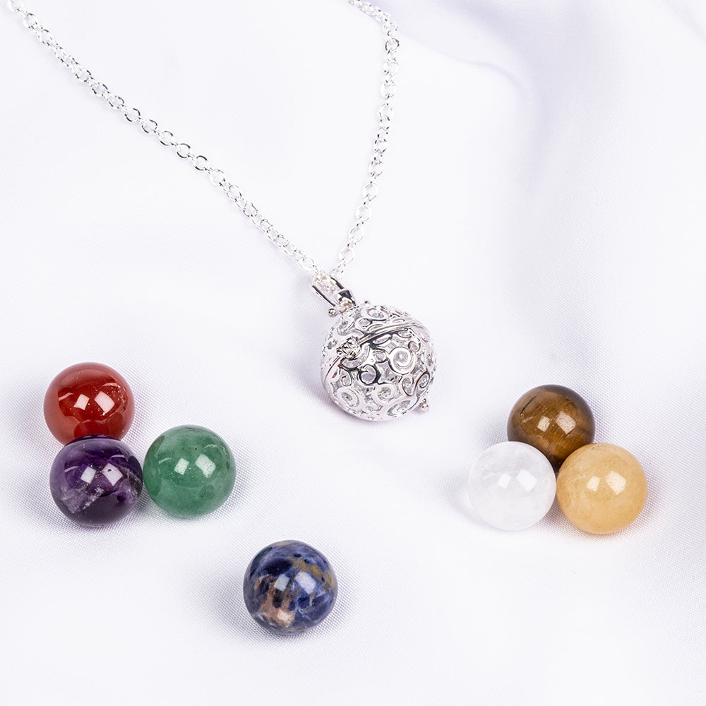 Colar de Liga de Ouro com Ametista e Lápis-lazúli ( Colar+Pendente ) 3 