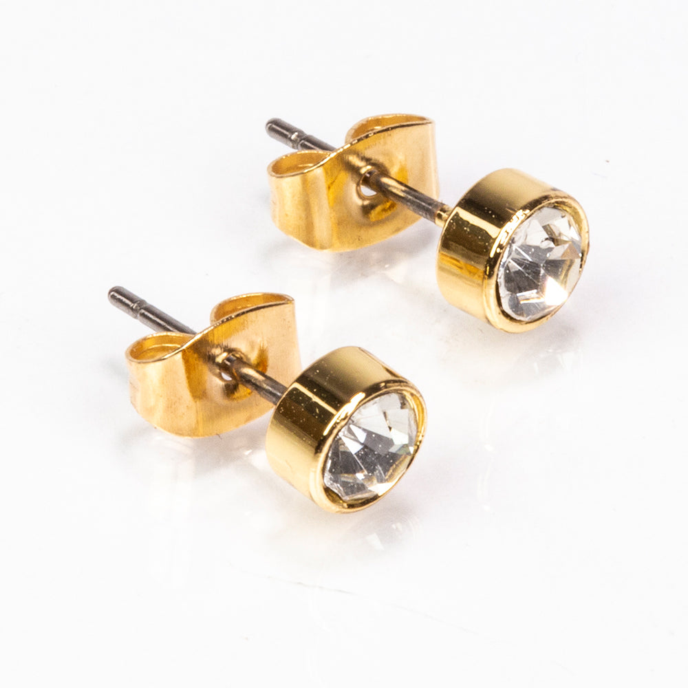 Relógio de Liga de Ouro com Esmeralda e Cristal Emporia® Branco ( Colar+Brincos+Pendente )