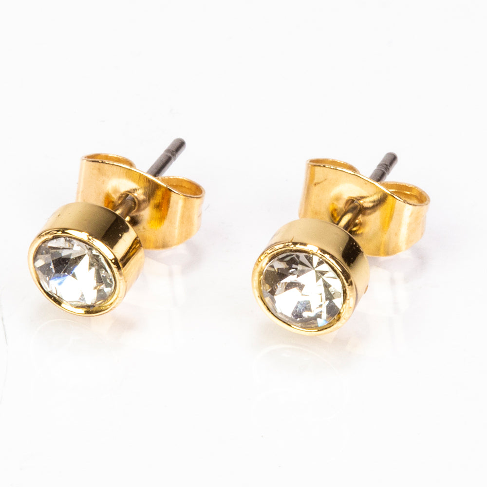 Relógio de Liga de Ouro com Esmeralda e Cristal Emporia® Branco ( Colar+Brincos+Pendente ) 12 