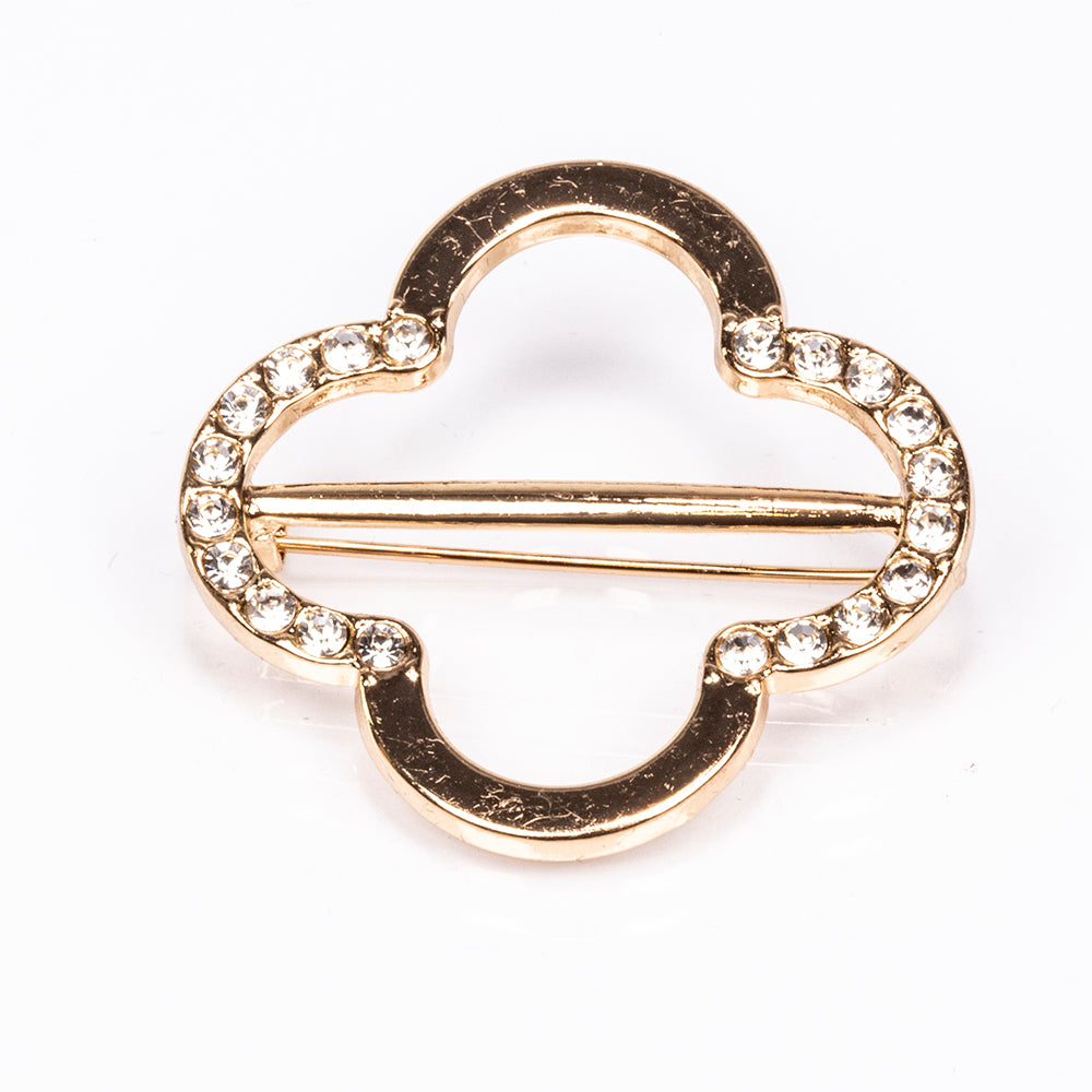 Conjunto de Liga de Ouro com Cristal Emporia® Branco ( Colar+Brincos+Pulseira ) 4 