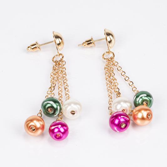 Conjunto de Liga de Ouro ( Colar+Brincos+Pulseira )