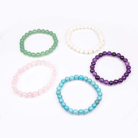 Conjunto de pulseiras minerais com 5 peças