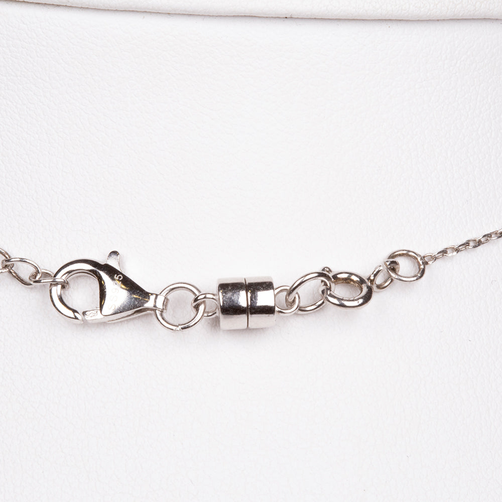 Fecho magnético de prata de lei