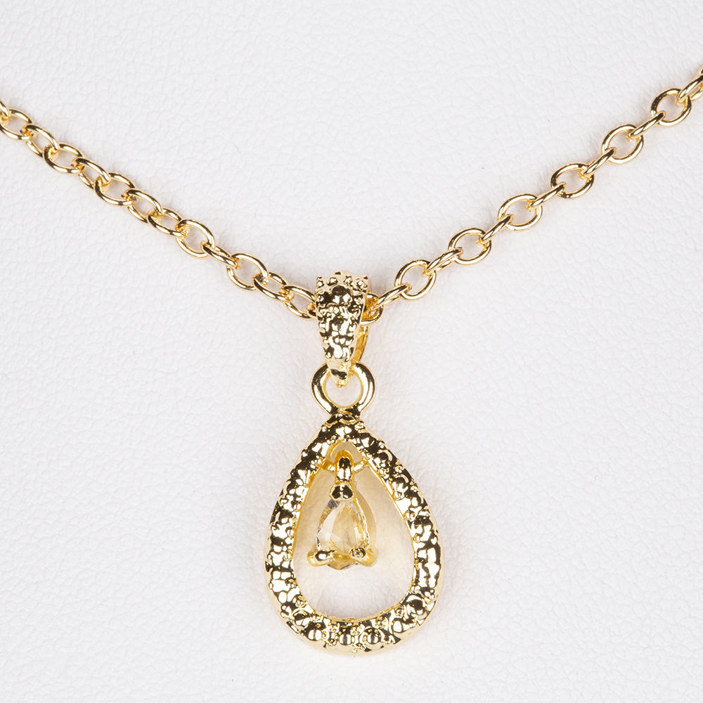 Relógio de Liga de Ouro com Rubi e Cristal Emporia® Branco ( Colar+Brincos+Pendente )