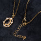 Colar de Liga de Ouro com Safira e Cristal Emporia® Branco ( Colar+Pendente )