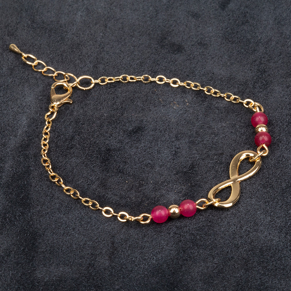Pulseira de Liga de Ouro com Rubi