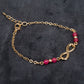 Pulseira de Liga de Ouro com Rubi