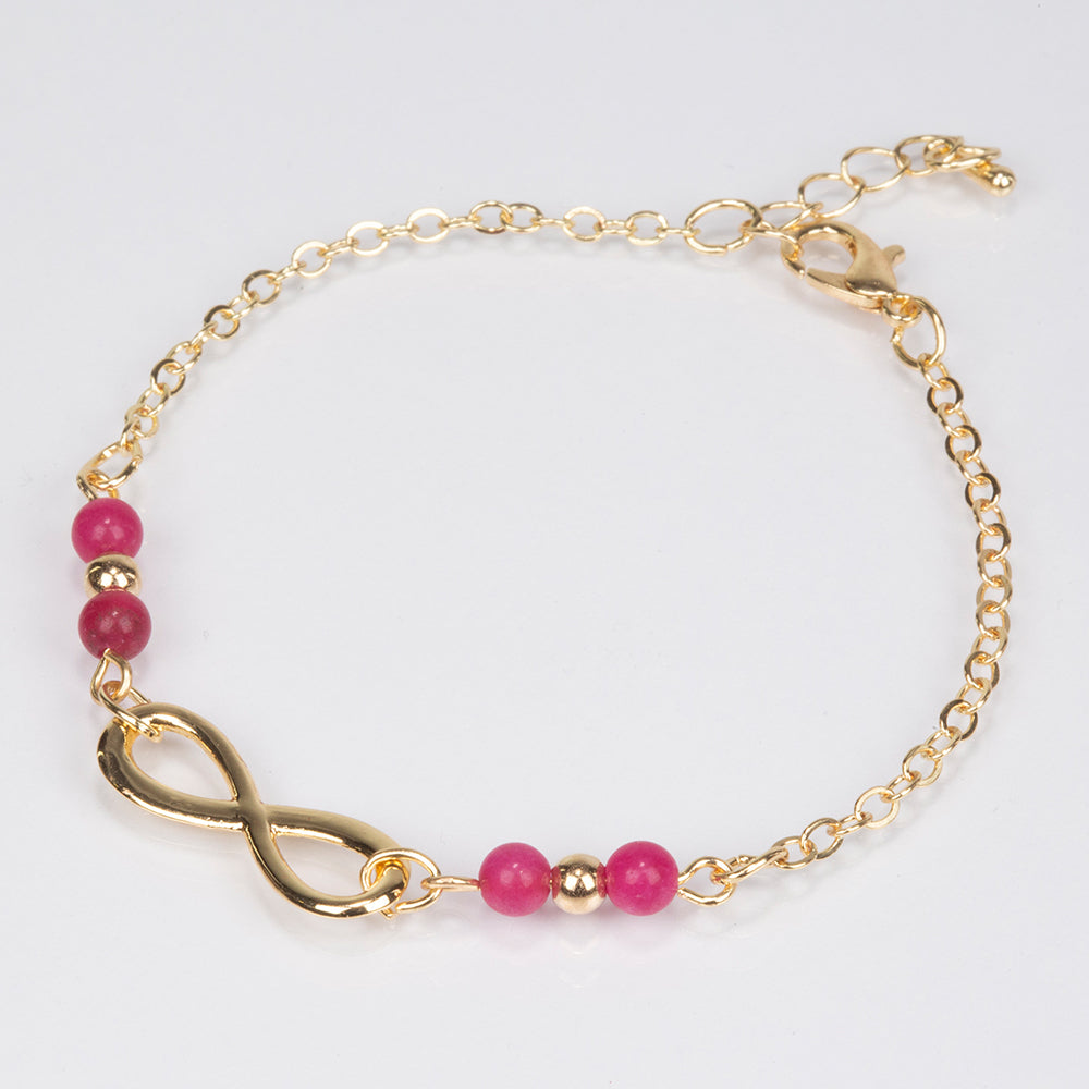 Pulseira de Liga de Ouro com Rubi 4 