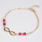 Pulseira de Liga de Ouro com Rubi