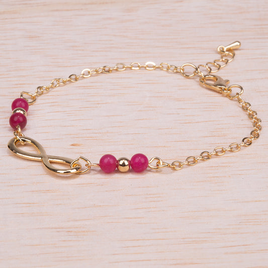 Pulseira de Liga de Ouro com Rubi