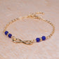 Pulseira de Liga de Ouro com Safira