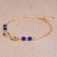 Pulseira de Liga de Ouro com Safira