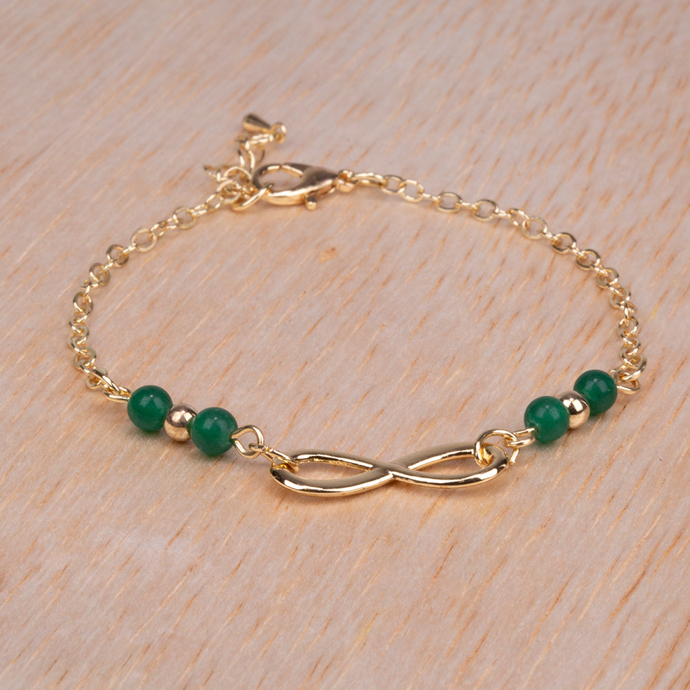 Pulseira de Liga de Ouro com Esmeralda
