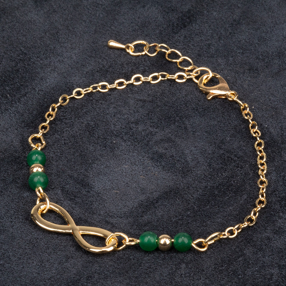 Pulseira de Liga de Ouro com Esmeralda