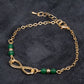 Pulseira de Liga de Ouro com Esmeralda