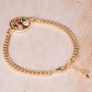 Pulseira de Liga de Ouro com Rubi e Safira