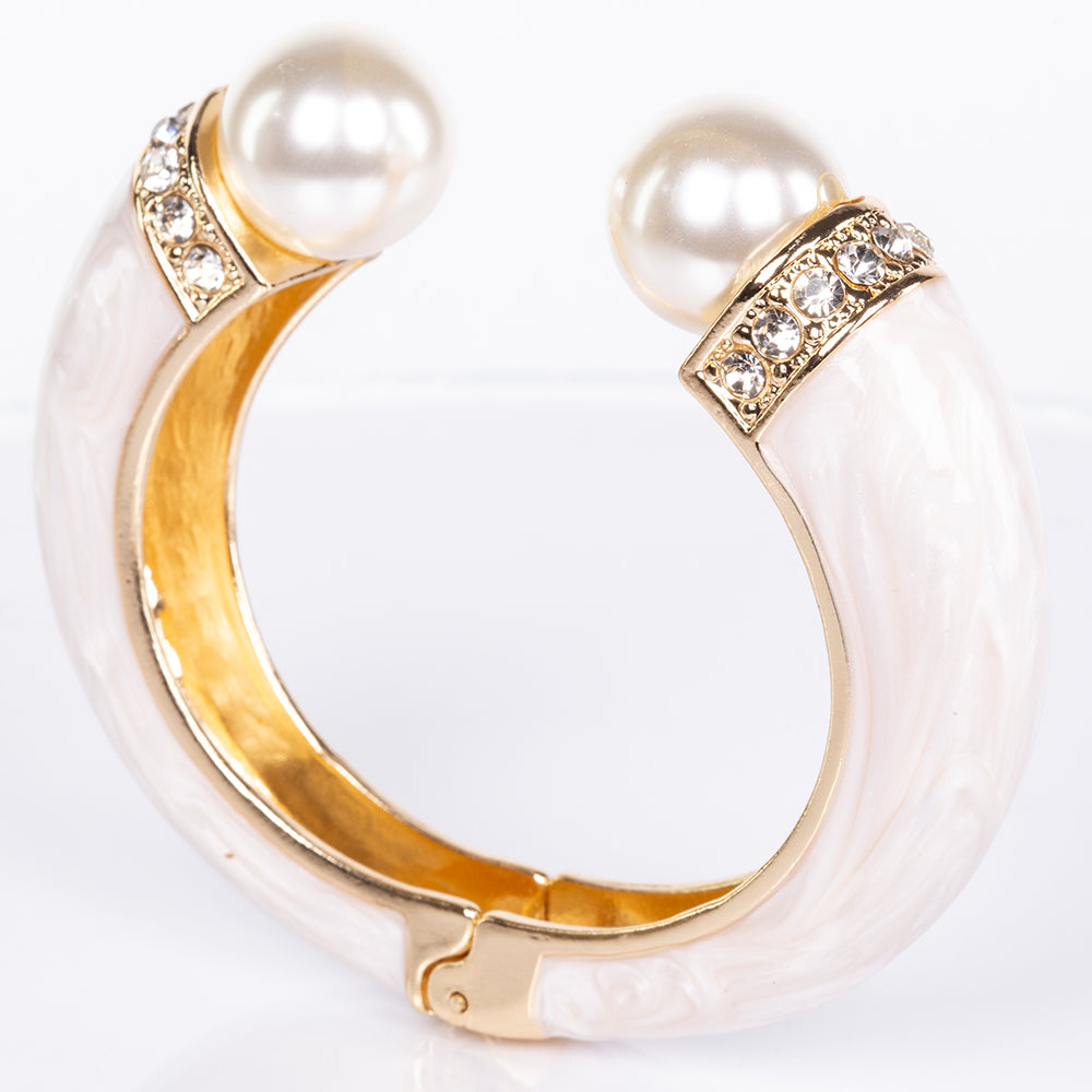 Pulseira de Liga de Ouro com Cristal Emporia® Branco