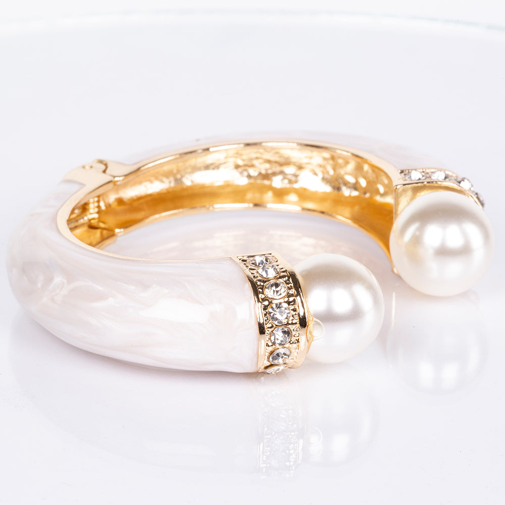 Pulseira de Liga de Ouro com Cristal Emporia® Branco 4 