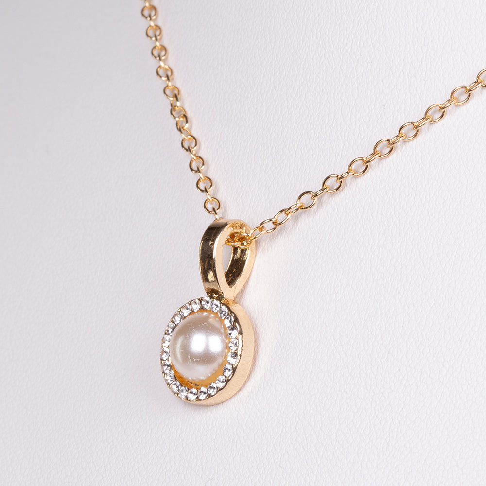 Colar de Liga de Ouro com Cristal Emporia® Branco