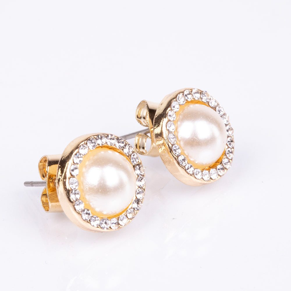 Brincos de Liga de Ouro com Cristal Emporia® Branco 4 