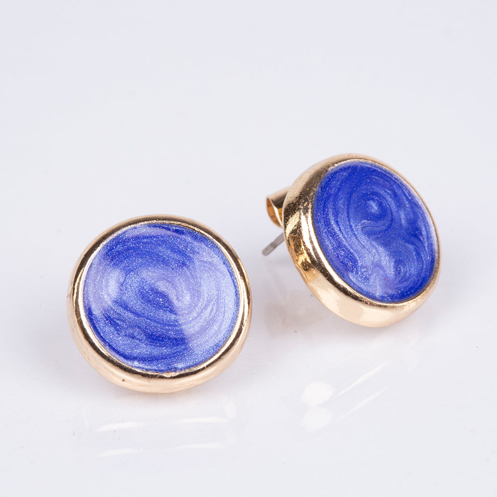 Brincos de Liga de Ouro com Esmalte