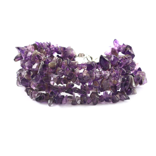 Pulseira de Prata com Ametista