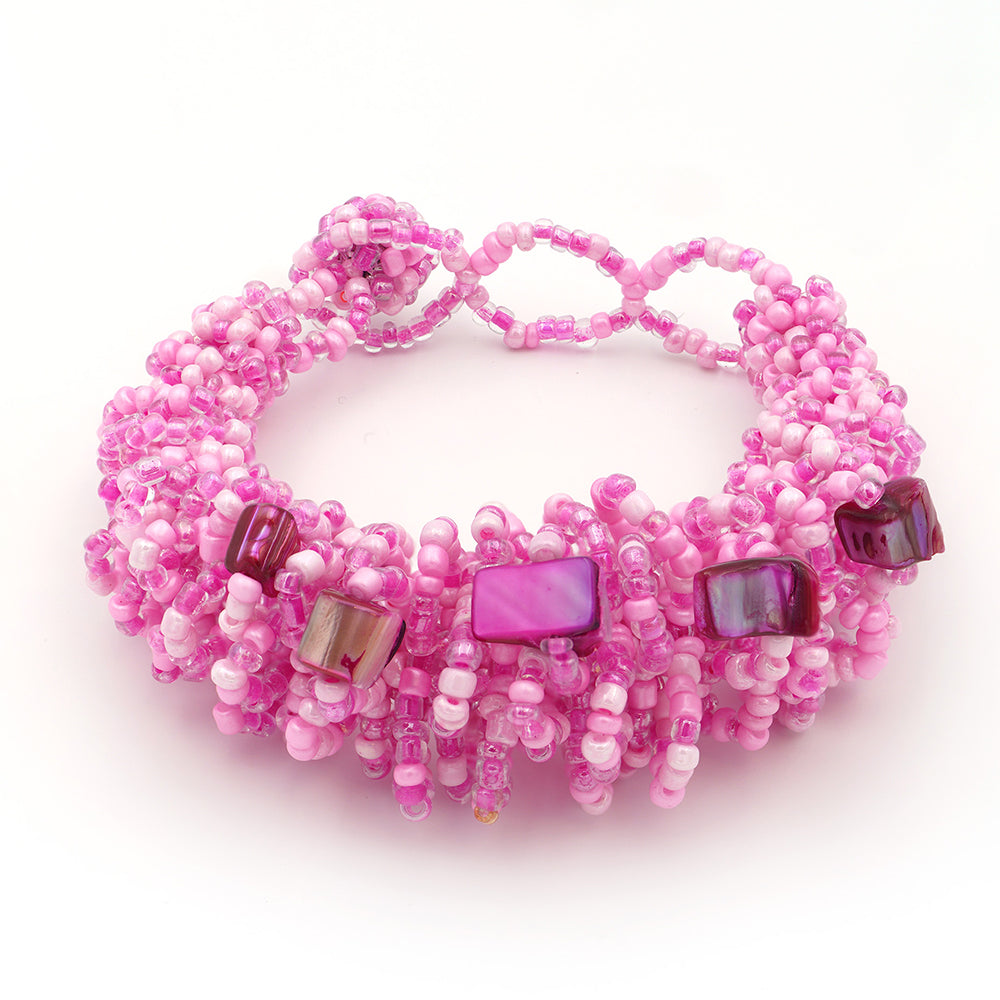 Pulseira com Mãe de Pérola e Cristal Emporia® Rosa