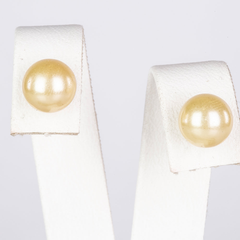 Conjunto de Prata com Banho de Ouro com Pérola Dourada do Mar do Sul ( Colar+Brincos+Pulseira ) 3 