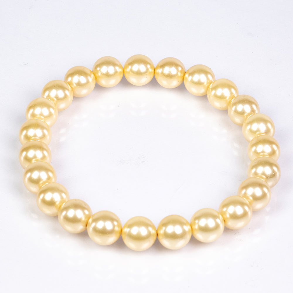 Conjunto de Prata com Banho de Ouro com Pérola Dourada do Mar do Sul ( Colar+Brincos+Pulseira )