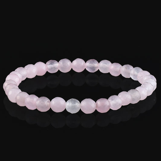 Pulseira Conta com Quartzo Rosa