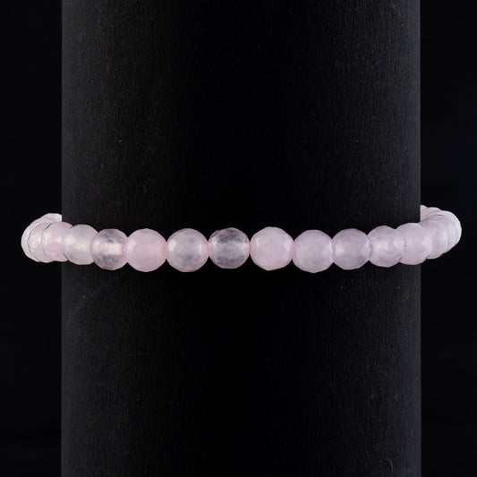 Pulseira Conta com Quartzo Rosa