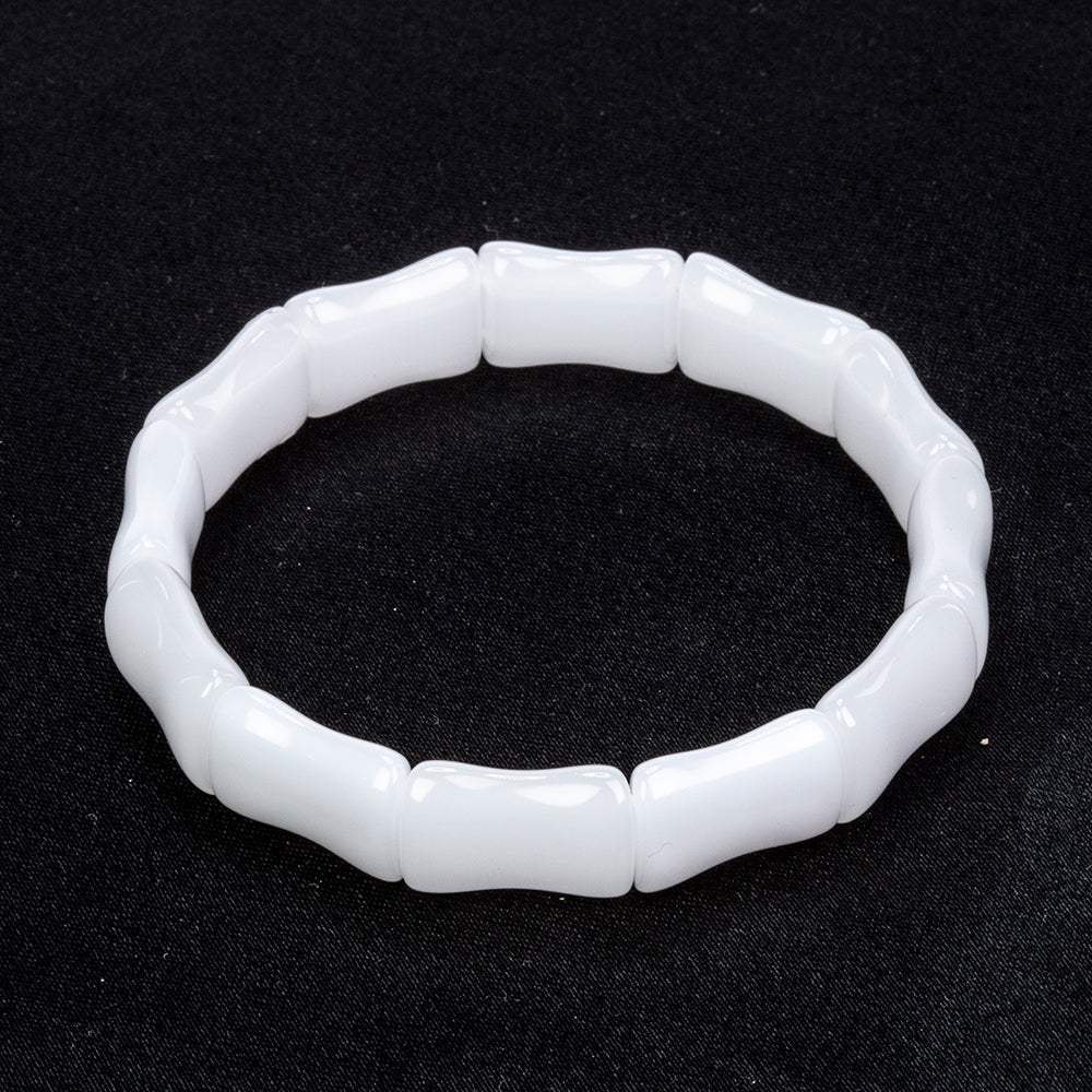 Pulseira Conta com Quartzo Branco