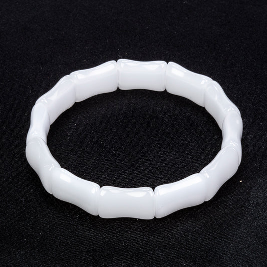 Pulseira Conta com Quartzo Branco