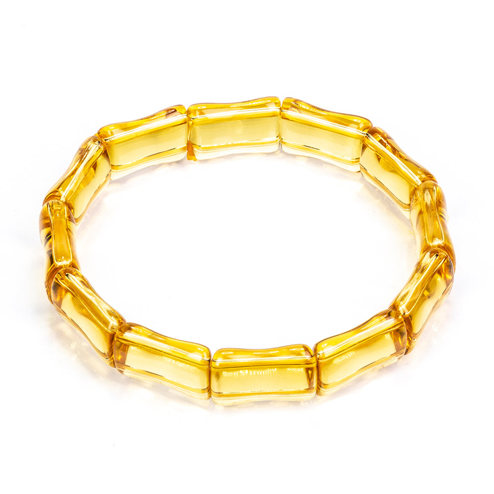 Pulseira Conta com Quartzo Amarelo