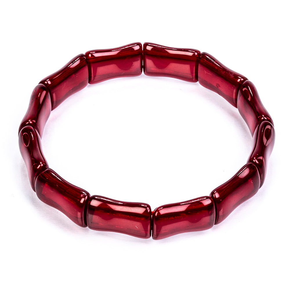 Pulseira Conta com Quartzo Vermelho