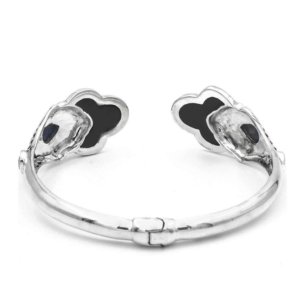 Pulseira de Prata com Concha Abalone e Lápis-lazúli  Contraste: Cabeca de Veado (800) 2 