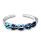 Pulseira de Prata com Concha Abalone  Contraste: Cabeca de Veado (800)