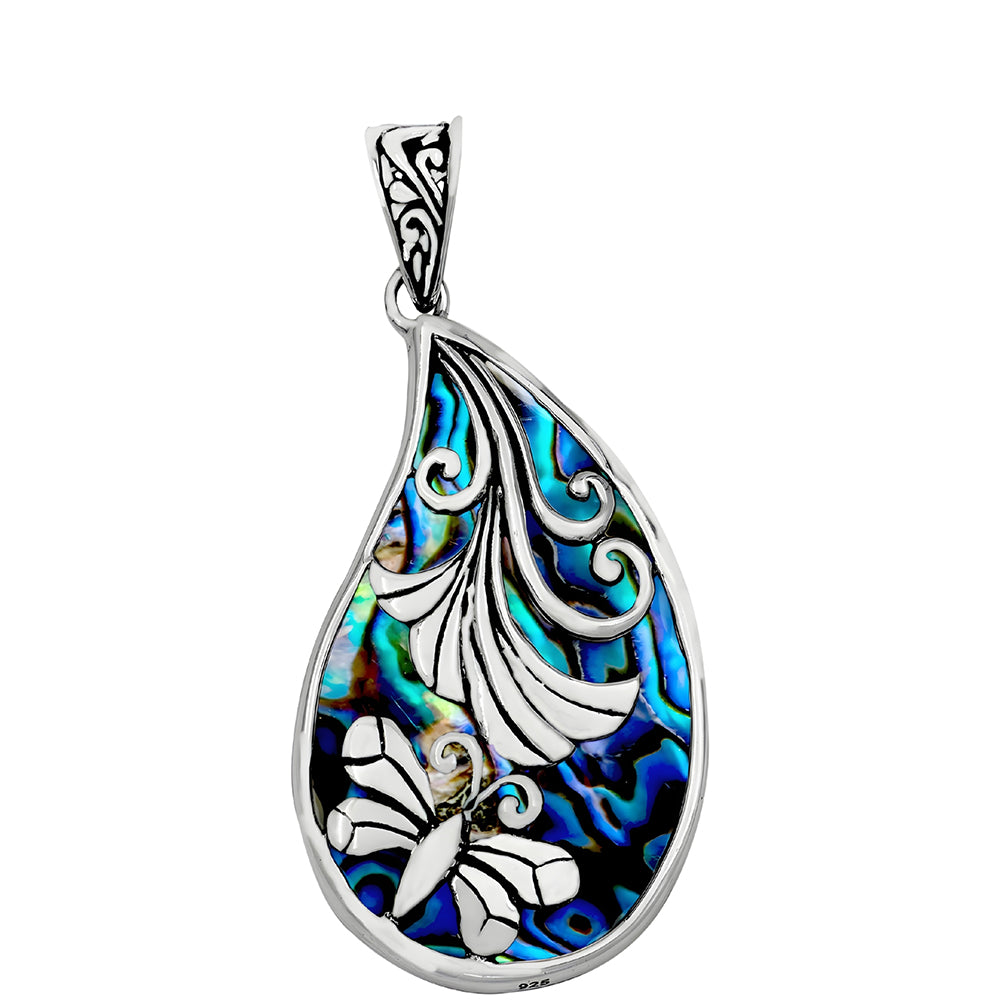 Pendente de Prata com Concha Abalone  Contraste: Cabeca de Veado (800) 2 