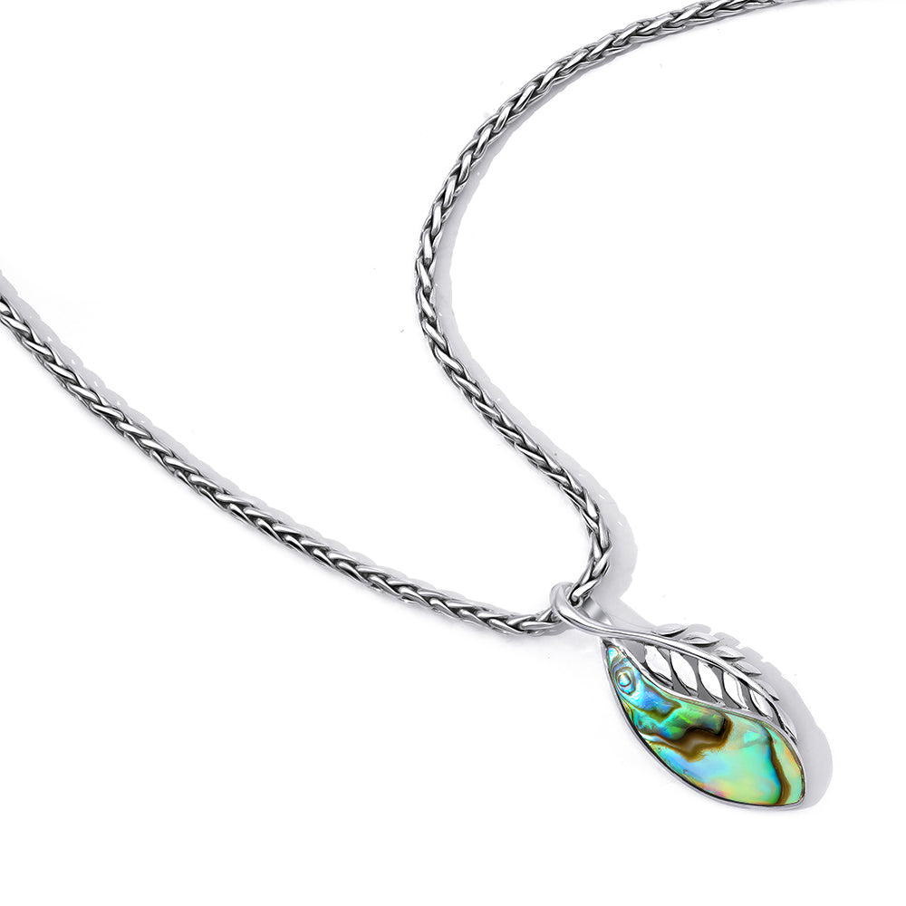 Pendente de Prata com Concha Abalone  Contraste: Cabeca de Veado (800)