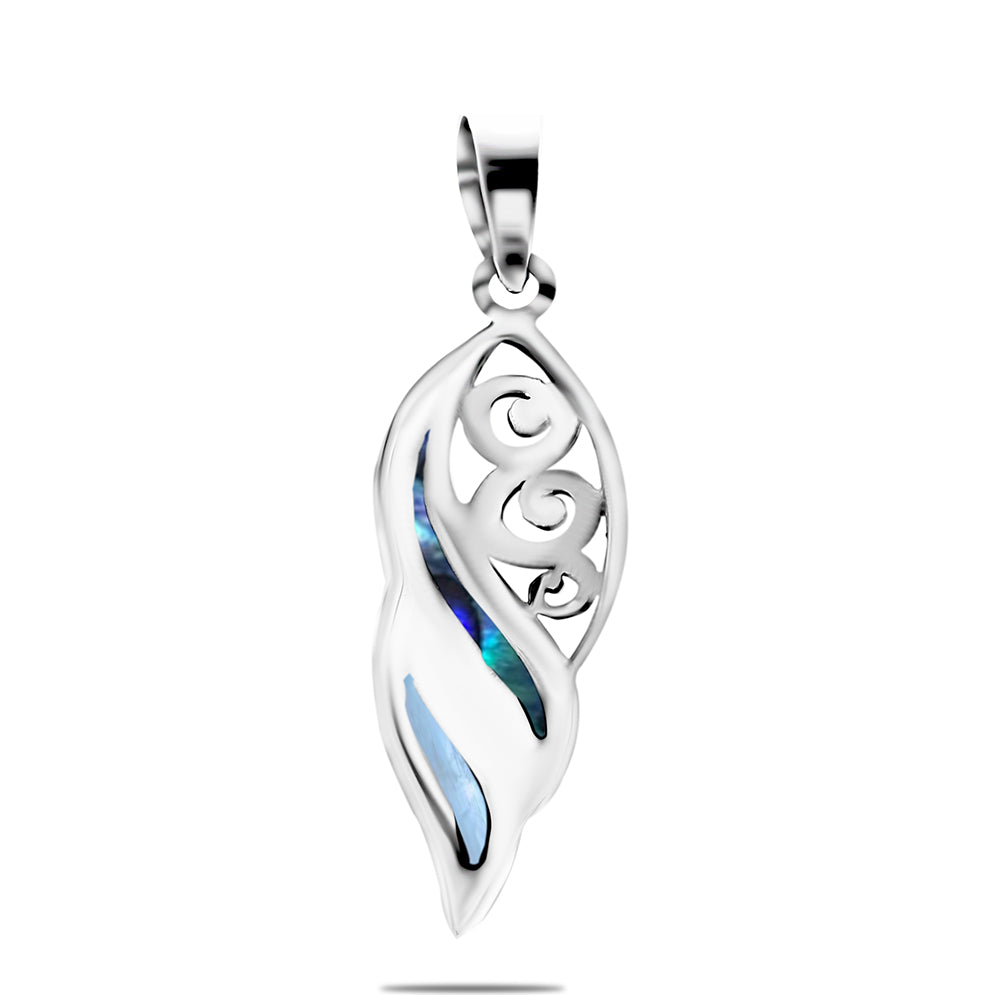 Pendente de Prata com Concha Abalone  Contraste: Cabeca de Veado (800) 2 