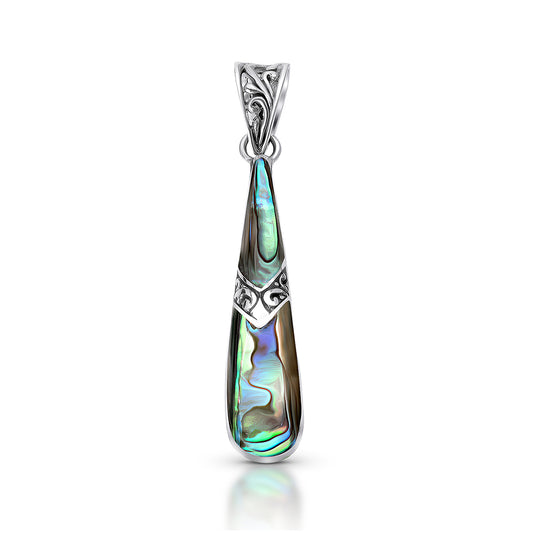 Pendente de Prata com Concha Abalone  Contraste: Cabeca de Veado (800)