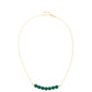Colar de Prata com Banho de Ouro com Jade Verde