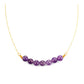 Colar de Prata com Banho de Ouro com Ametista do Brasil