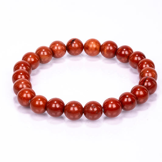 Pulseira Conta com Jaspe Vermelho