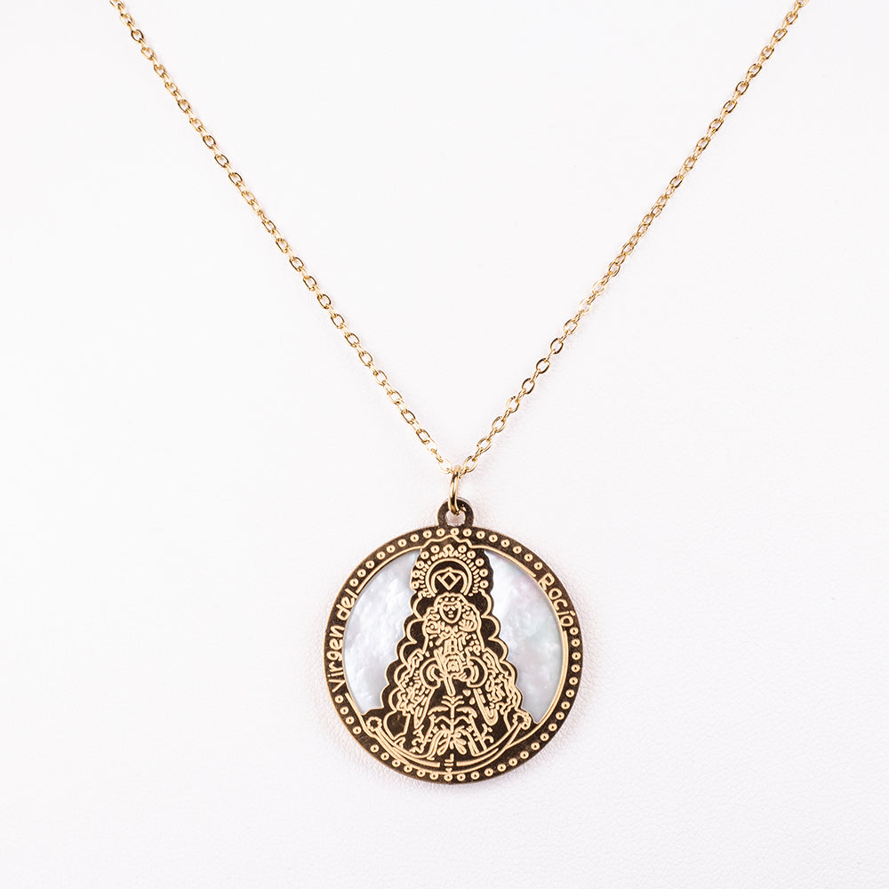 Colar Aço Inoxidável com Mãe de Pérola