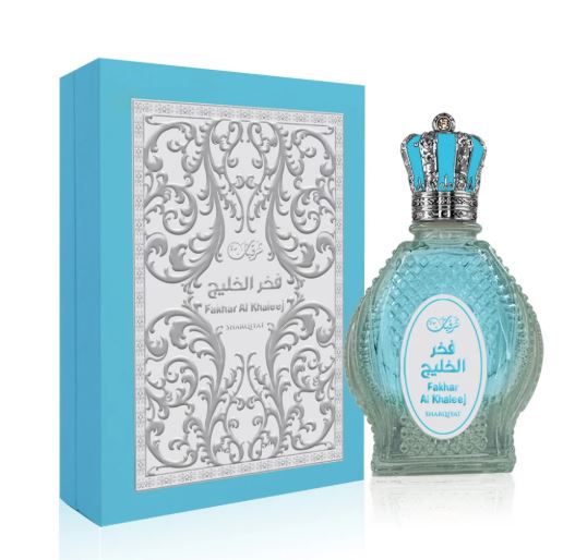 100 ml Eau de Perfume Oriental FAKHAR AL KHALEEJ (TOP: BERGAMOT, GINGER, APPLE; MIDDLE: SAGE, JUNIPER, GERANIUM; BASE: VETIVER, CEDAR, AMBER NOTES, TONKA BEAN, INCENSE) 1 